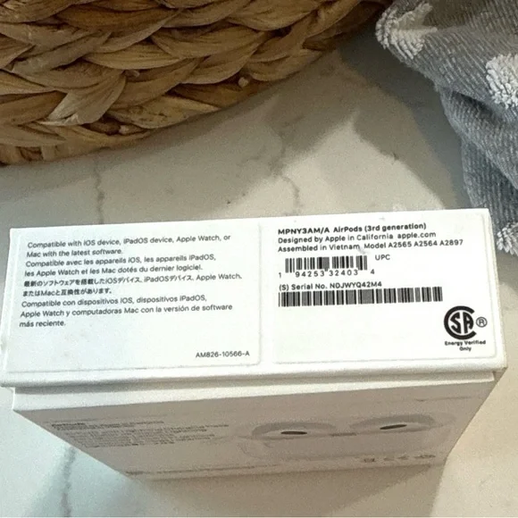 Apple AirPods 3rd Gen with Charging Cable, Case & USB Adapter